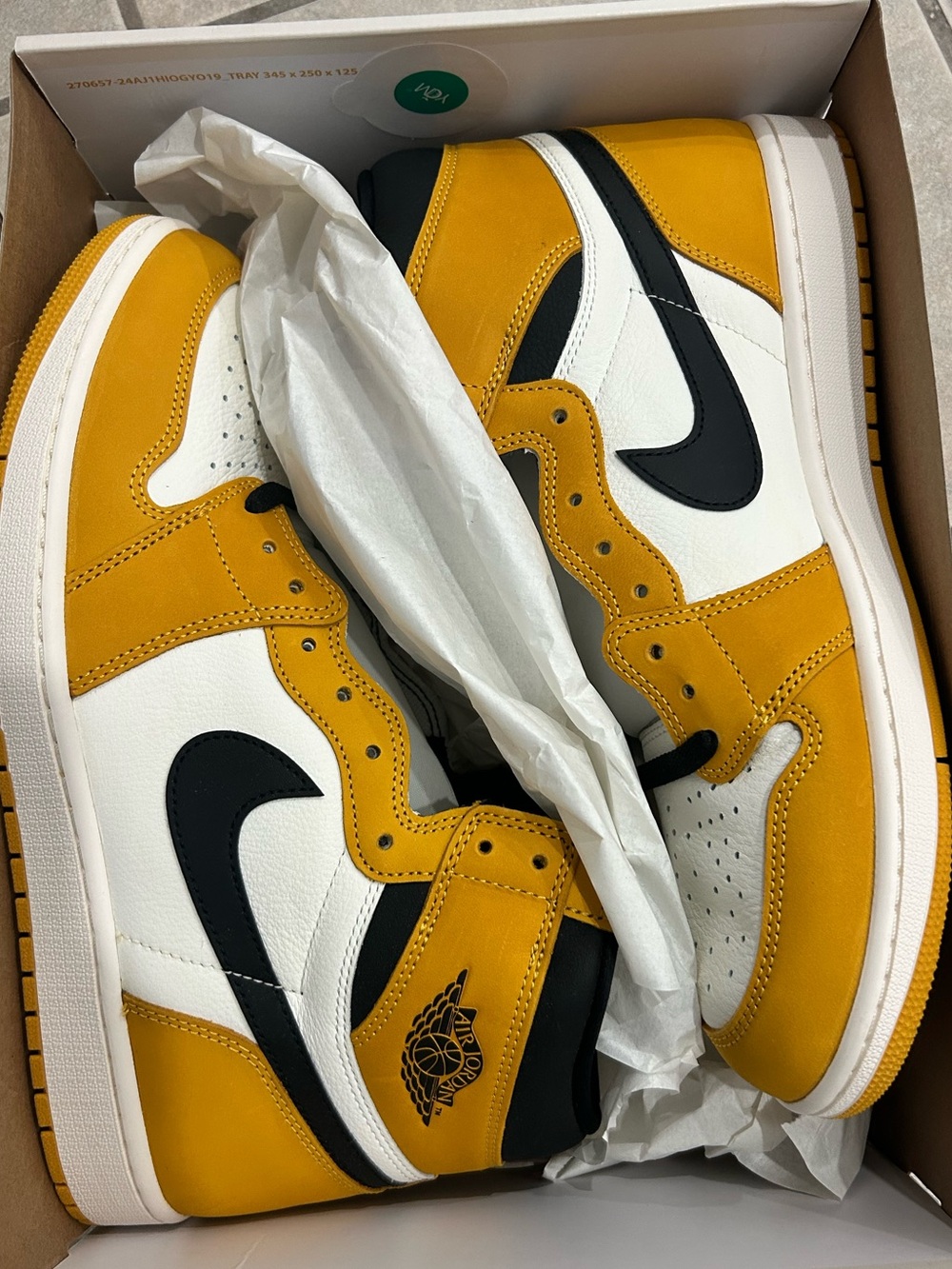 Nike Air Jordan 1 Mid Yellow/White/Black Sneakers